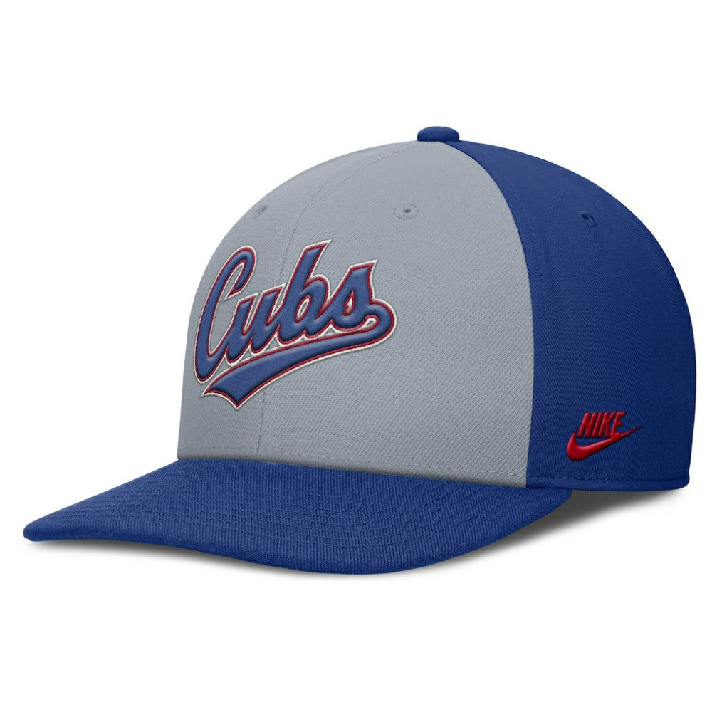 Chicago Cubs Pro Performance Snapback Hat - Gray/Royal | Nike