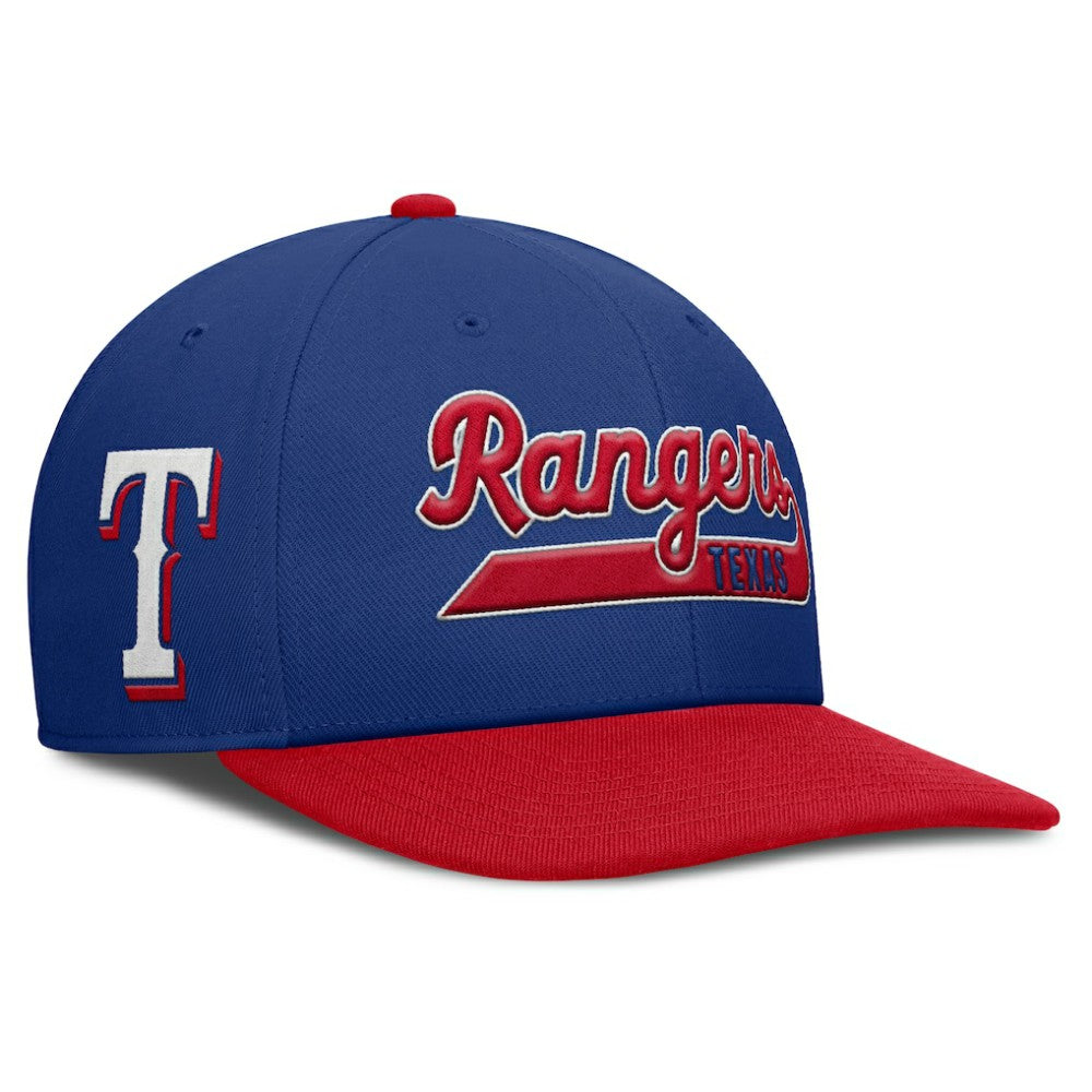Texas Rangers Pro Performance Snapback Hat - Royal/Red | Nike