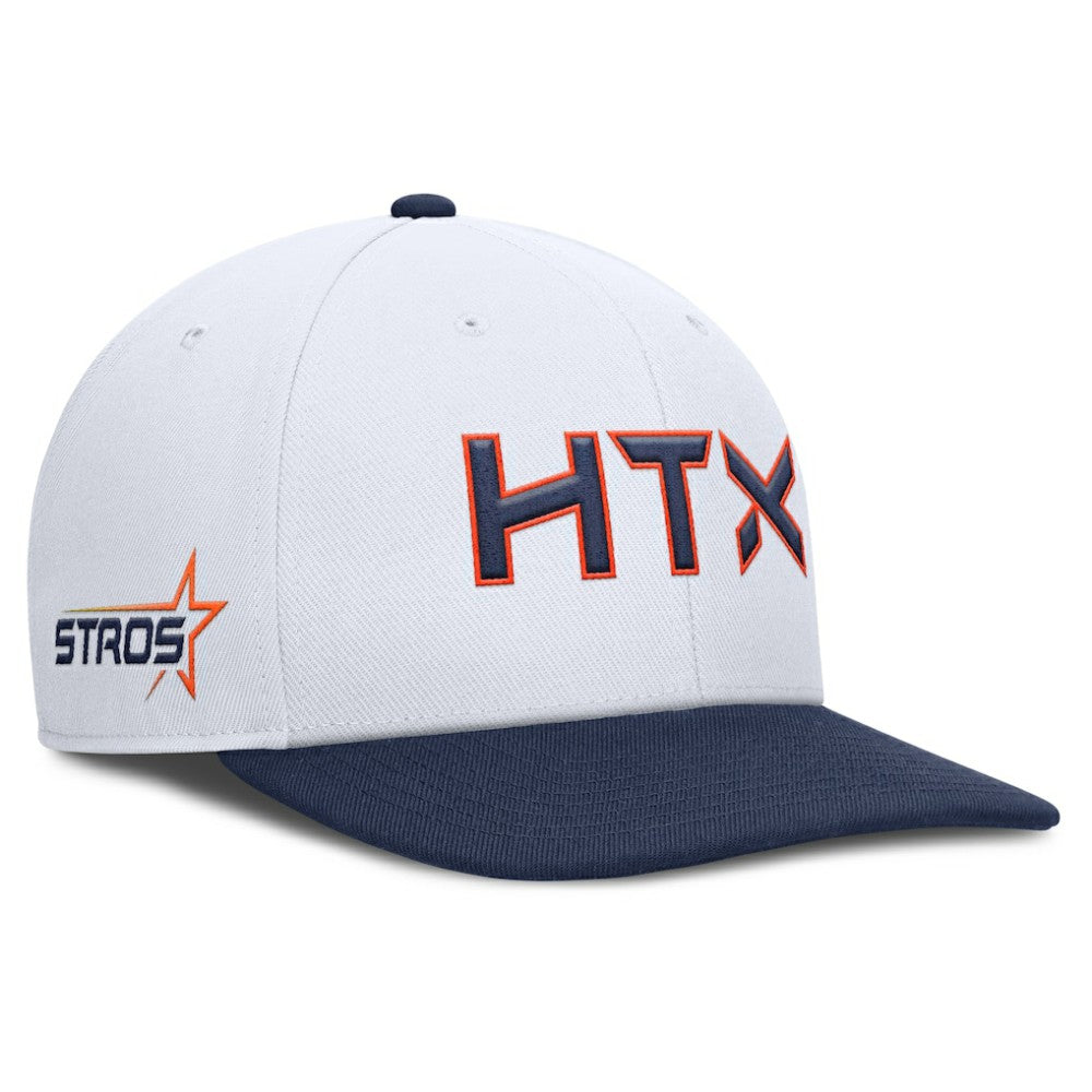 Houston Astros 2025 City Connect Pro Performance Snapback Hat - White/Navy | Nike