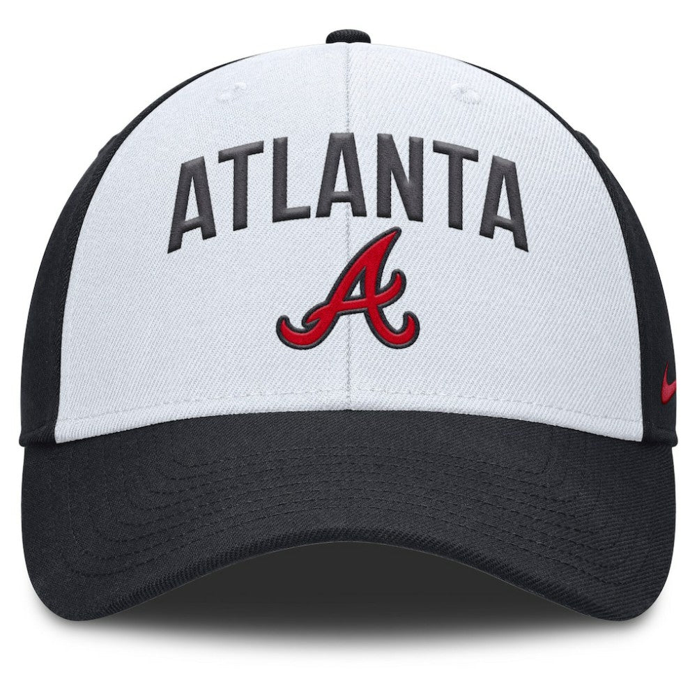 Atlanta Braves Club Performance Adjustable Hat - White/Navy | Nike