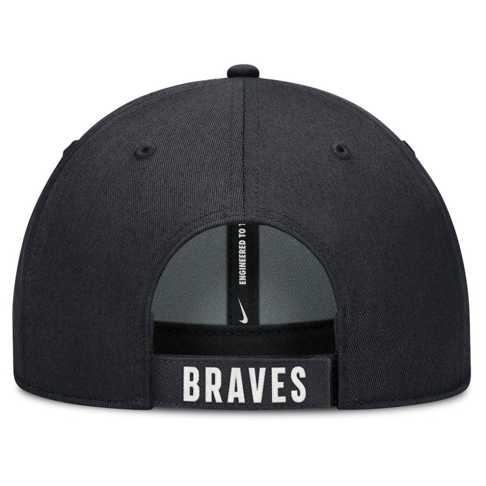 Atlanta Braves Club Performance Adjustable Hat - White/Navy | Nike