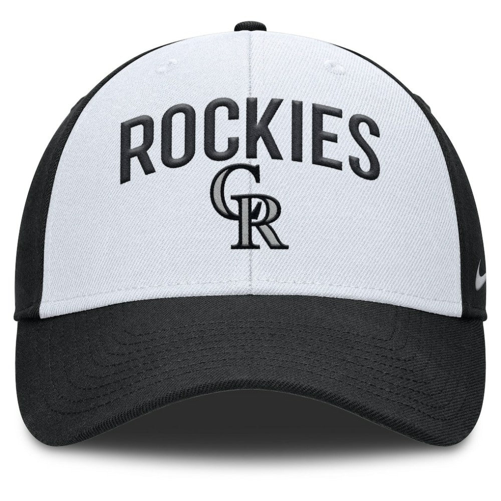 Colorado Rockies Club Performance Adjustable Hat - White/Black | Nike