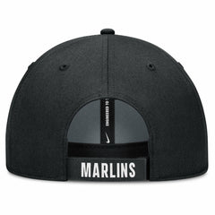Miami Marlins Club Performance Adjustable Hat - White/Black | Nike