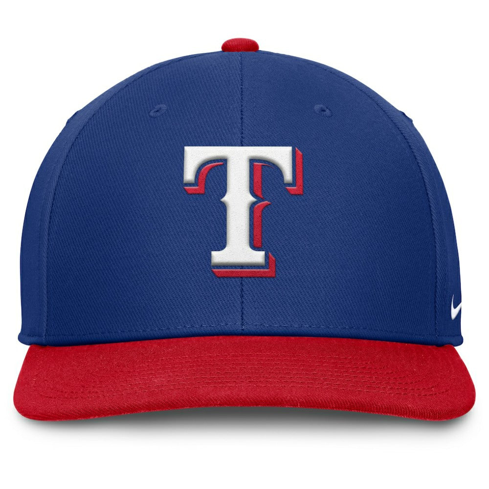 Texas Rangers Pro Performance Snapback Hat - Royal/Red | Nike