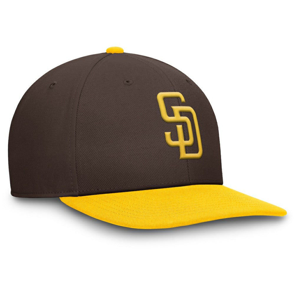 San Diego Padres Pro Performance Snapback Hat - Brown/Gold | Nike