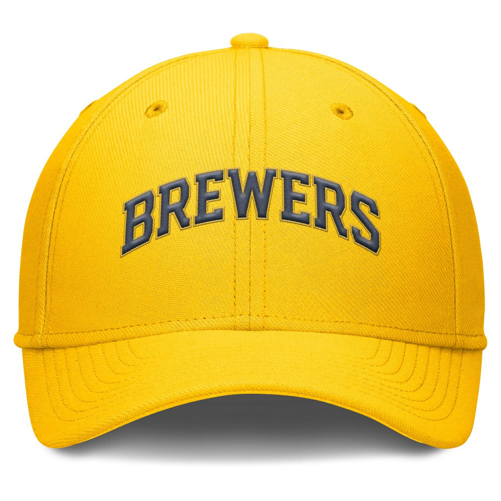 Milwaukee Brewers Rise Performance Flex Hat - Gold | Nike