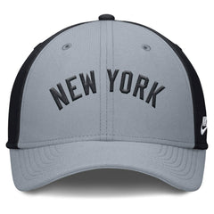 New York Yankees Rise Swoosh Performance Flex Hat - Gray/Navy | Nike