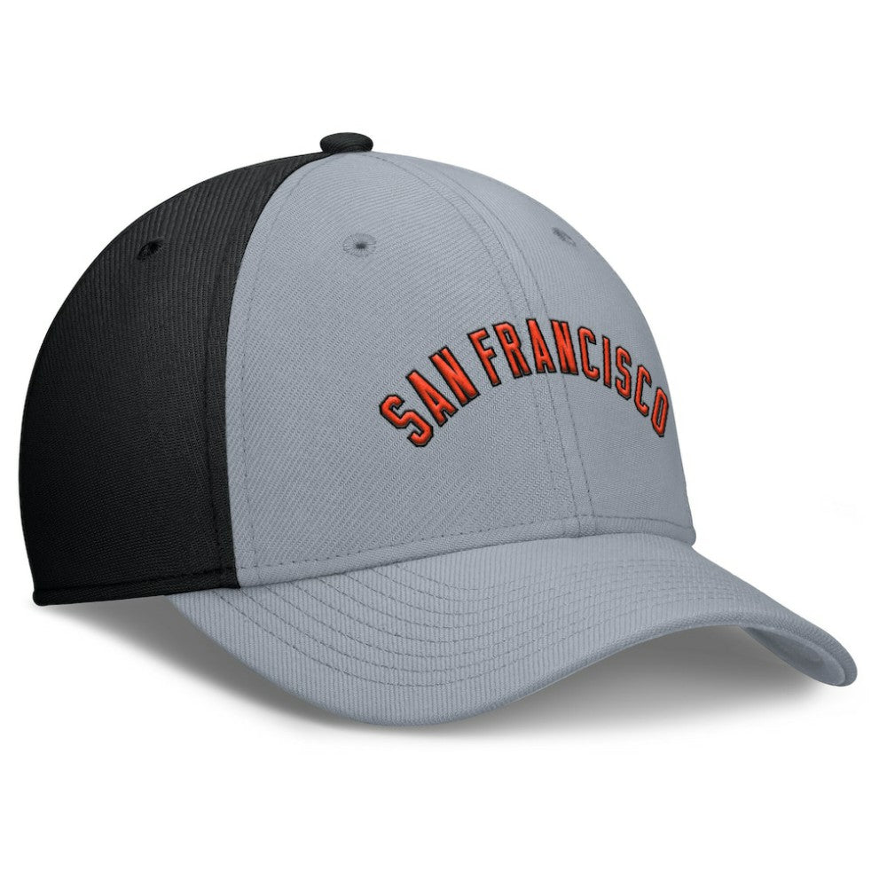 San Francisco Giants Rise Swoosh Performance Flex Hat - Gray/Black | Nike