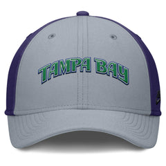 Tampa Bay Rays Rise Swoosh Performance Flex Hat - Gray/Purple | Nike