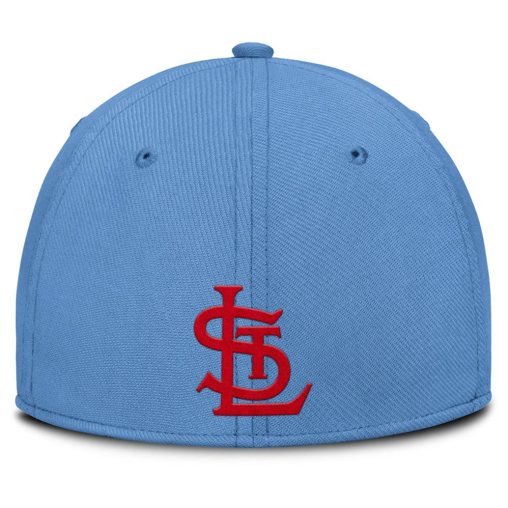 St. Louis Cardinals Rise Swoosh Performance Flex Hat - Gray/Light Blue | Nike