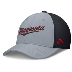 Minnesota Twins Rise Swoosh Performance Flex Hat - Gray/Navy | Nike