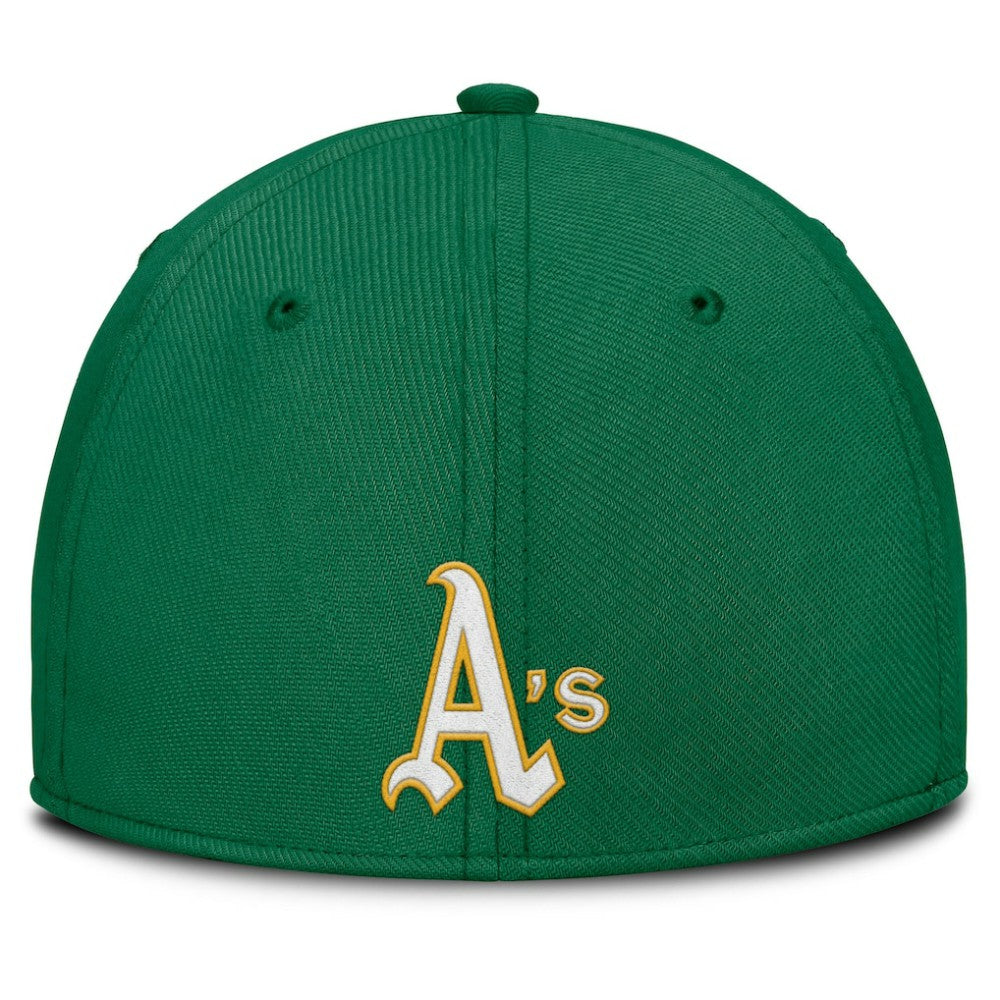 Athletics Rise Swoosh Performance Flex Hat - Gray/Green | Nike