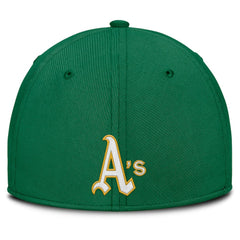 Athletics Rise Swoosh Performance Flex Hat - Gray/Green | Nike