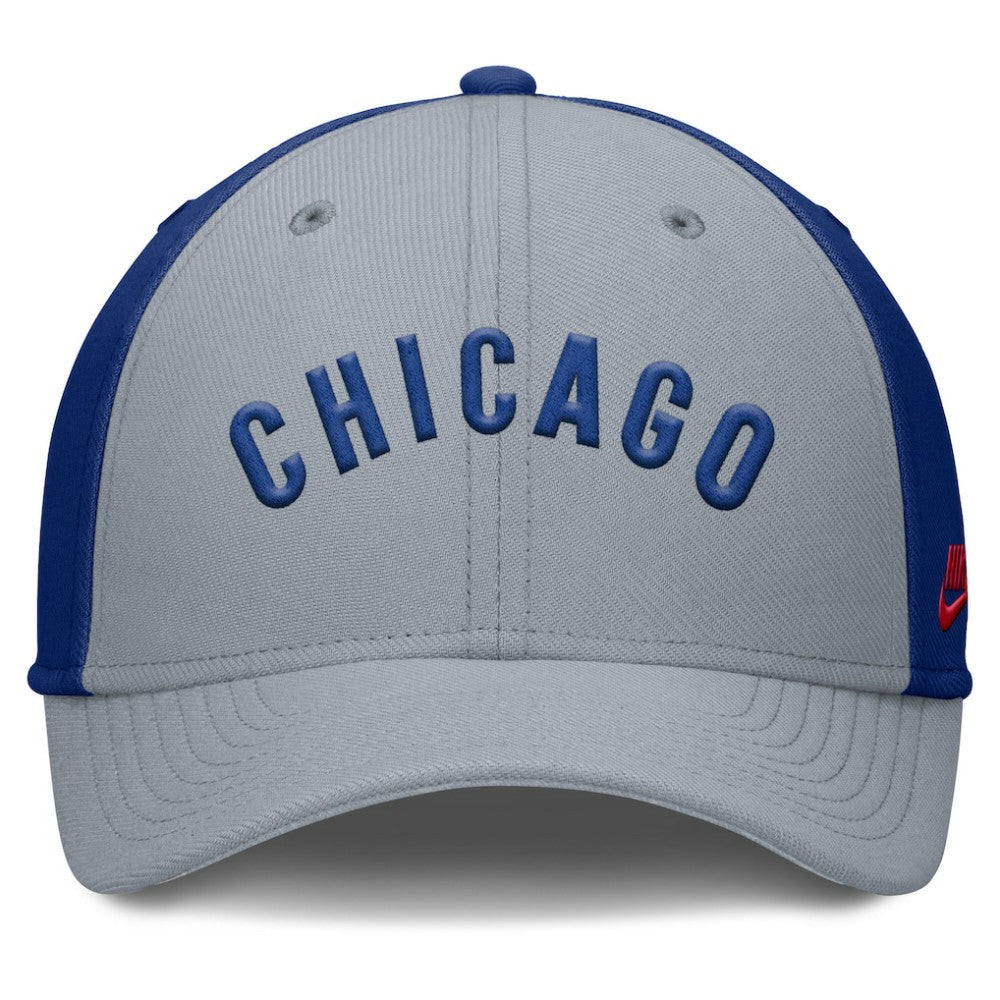 Chicago Cubs Rise Swoosh Performance Flex Hat - Gray/Royal | Nike
