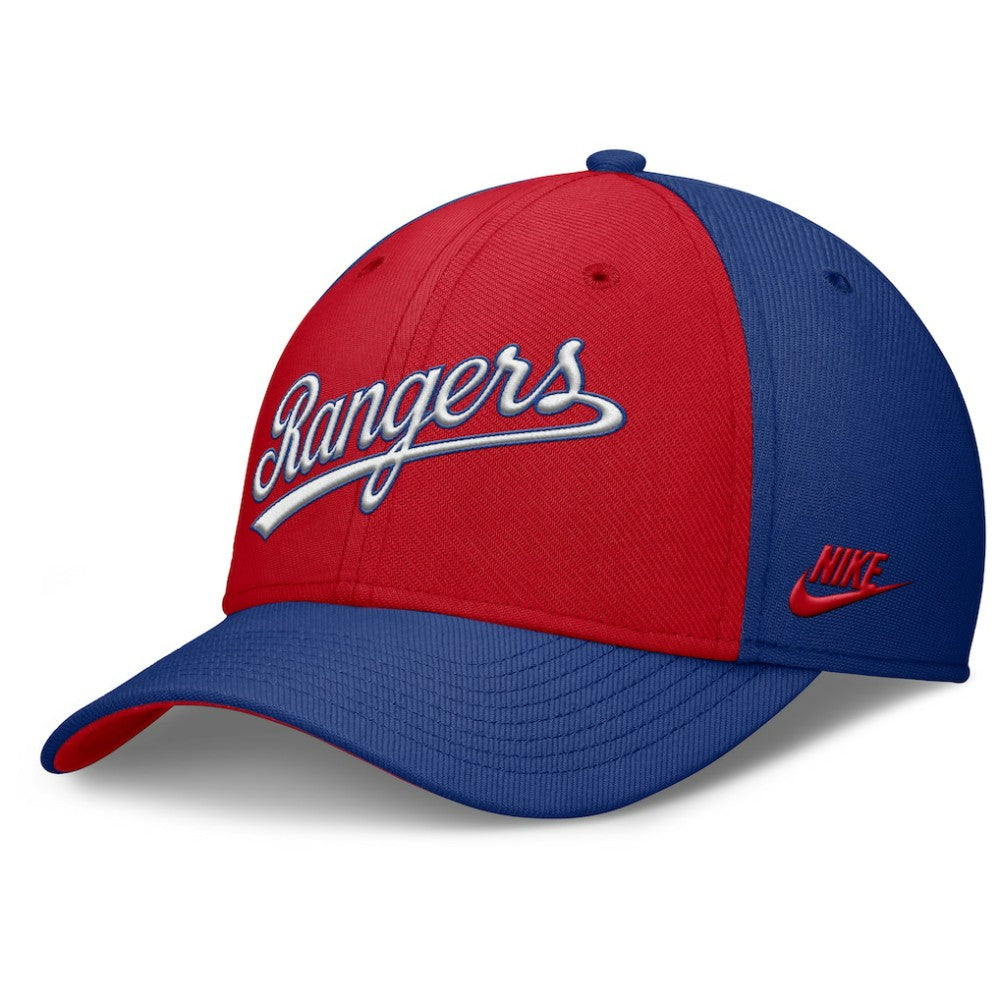 Texas Rangers Rise Swoosh Performance Flex Hat - Royal/Red | Nike