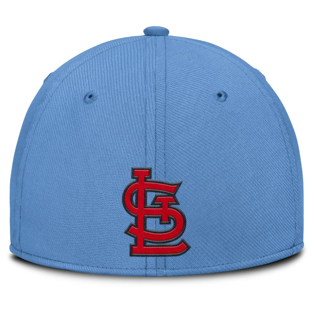 St. Louis Cardinals Rise Swoosh Performance Flex Hat - Light Blue/Red | Nike
