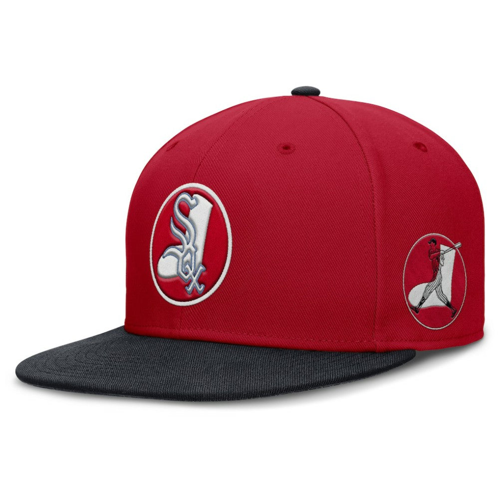 Chicago White Sox Cooperstown Two-Tone Dri-FIT Round Bill True Fitted Hat - Red | Nike