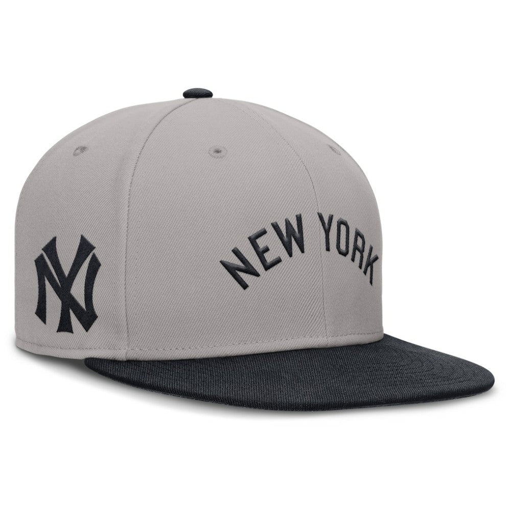 New York Yankees Cooperstown Two-Tone Dri-FIT Round Bill True Fitted Hat - Gray | Nike