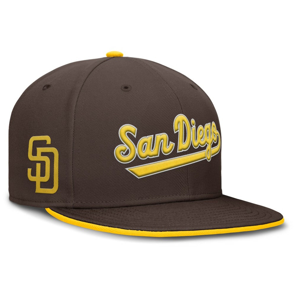 San Diego Padres Primetime Dri-FIT Round Bill True Fitted Hat - Brown | Nike