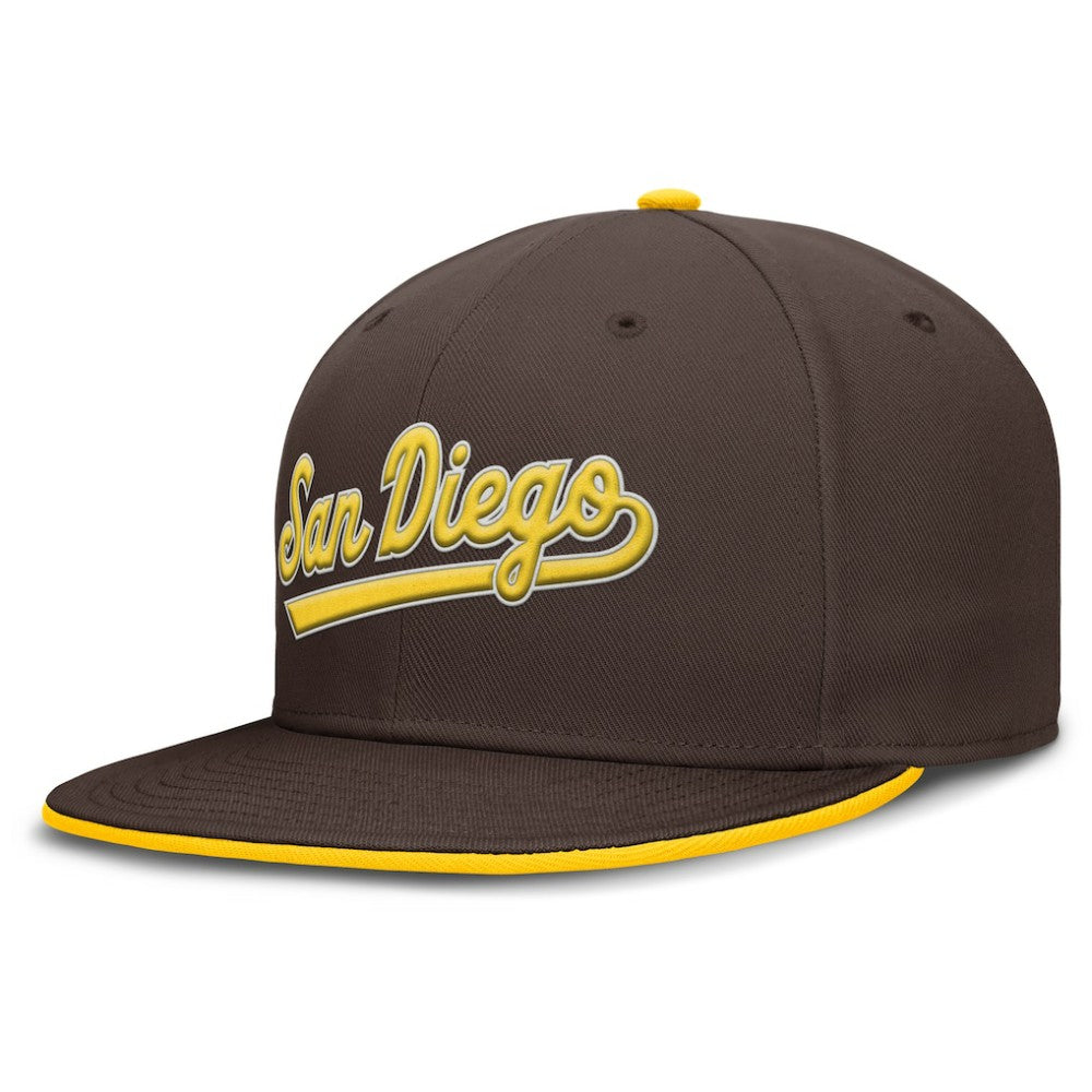 San Diego Padres Primetime Dri-FIT Round Bill True Fitted Hat - Brown | Nike