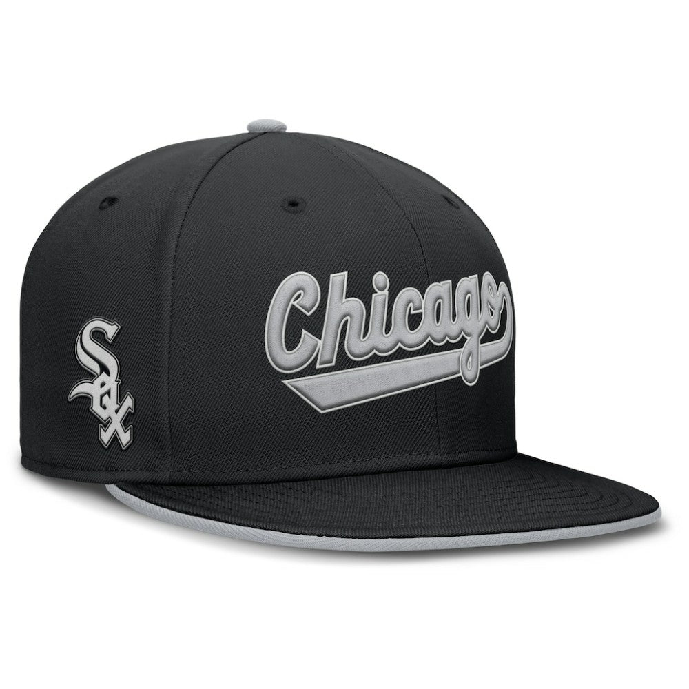 Chicago White Sox Primetime Dri-FIT Round Bill True Fitted Hat - Black | Nike