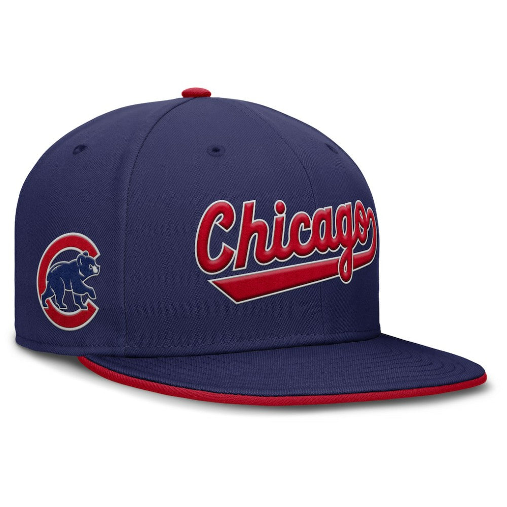 Chicago Cubs Primetime Dri-FIT Round Bill True Fitted Hat - Royal | Nike