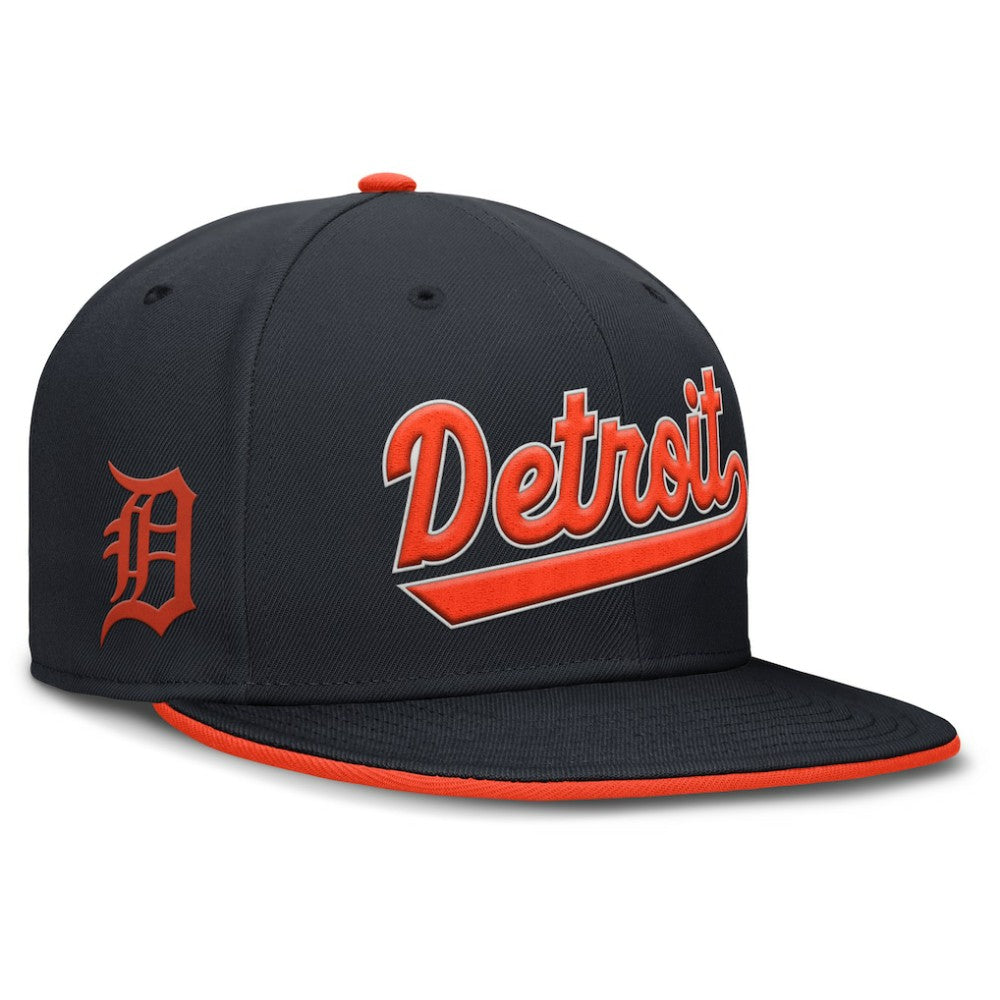Detroit Tigers Primetime Dri-FIT Round Bill True Fitted Hat - Navy | Nike