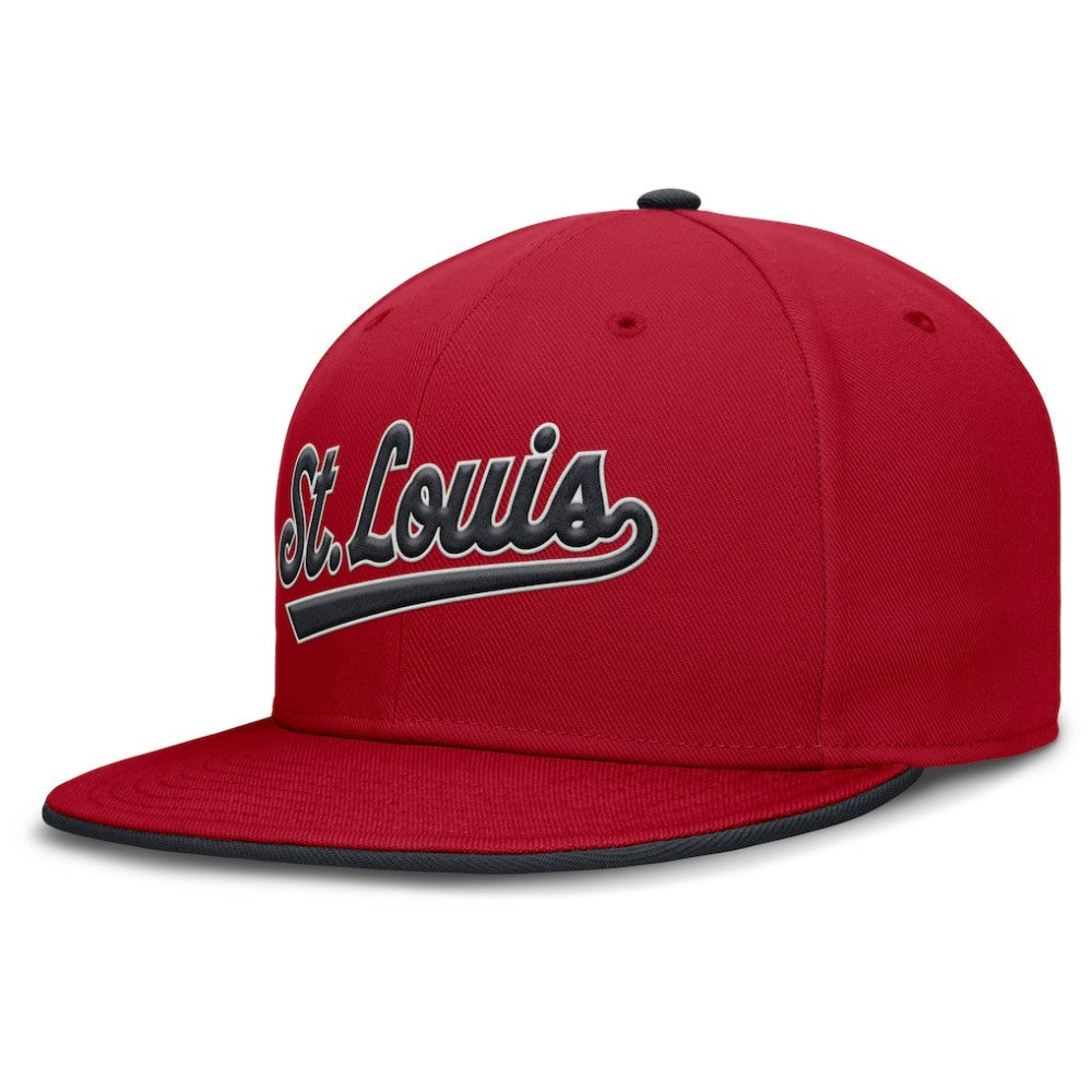 St. Louis Cardinals Primetime Dri-FIT Round Bill True Fitted Hat - Red | Nike