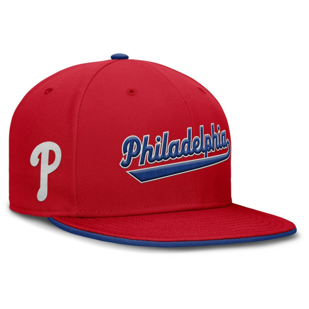 Philadelphia Phillies Primetime Dri-FIT Round Bill True Fitted Hat - Red | Nike