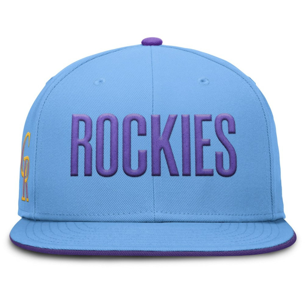 Colorado Rockies 2025 City Connect True Performance Fitted Hat - Light Blue | Nike