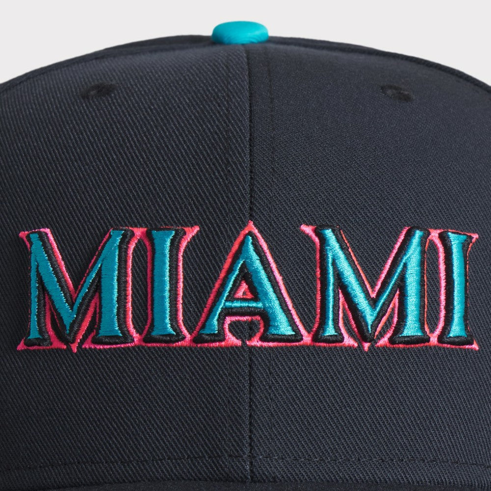 Miami Marlins 2025 City Connect Performance Fitted Hat - Black | Nike