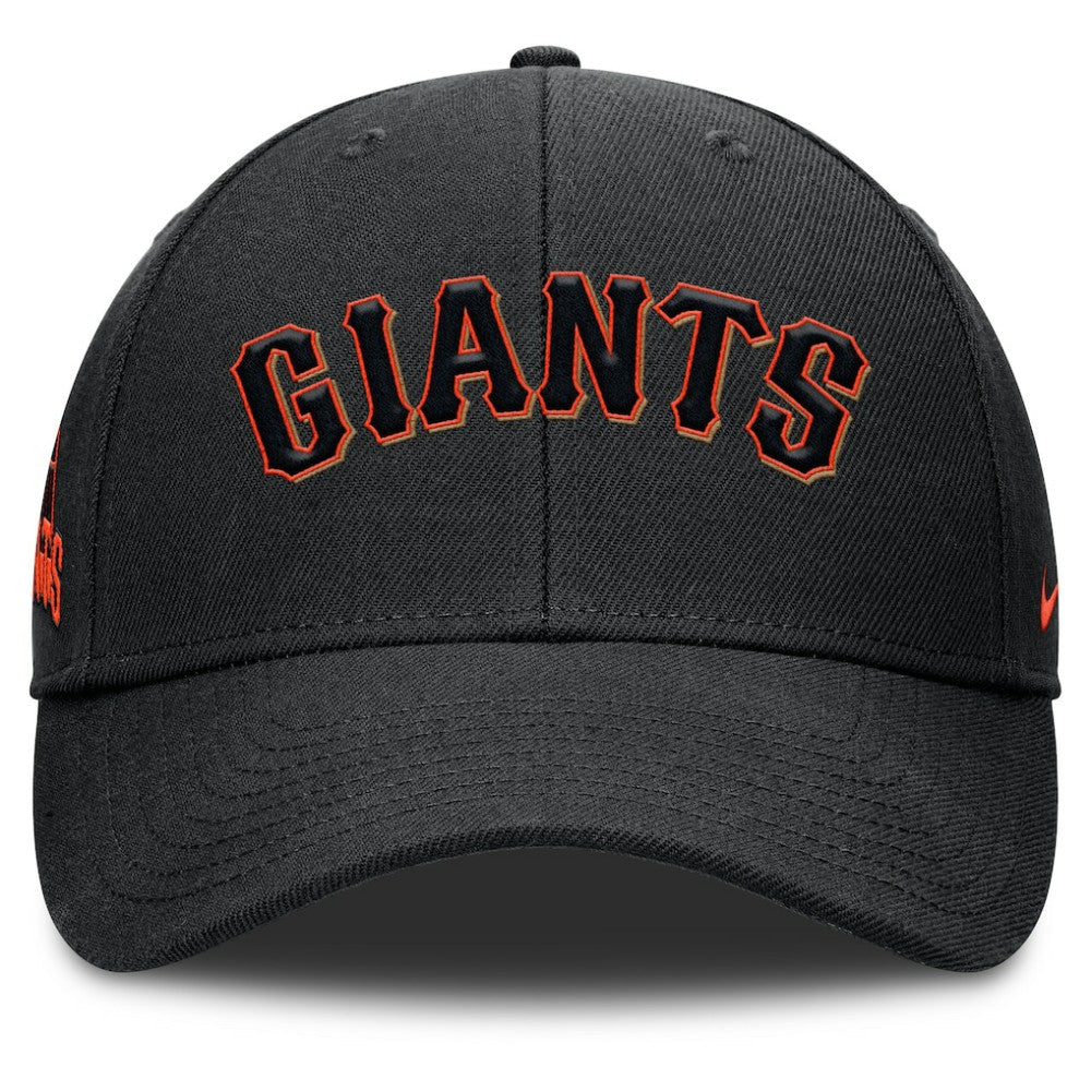 San Francisco Giants Rise Gaberdine Adjustable Hat - Black | Nike
