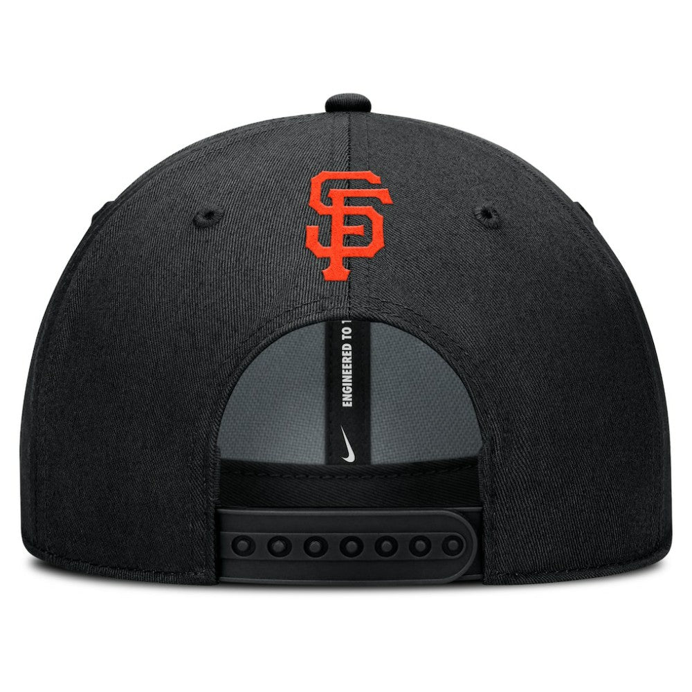 San Francisco Giants Rise Gaberdine Adjustable Hat - Black | Nike