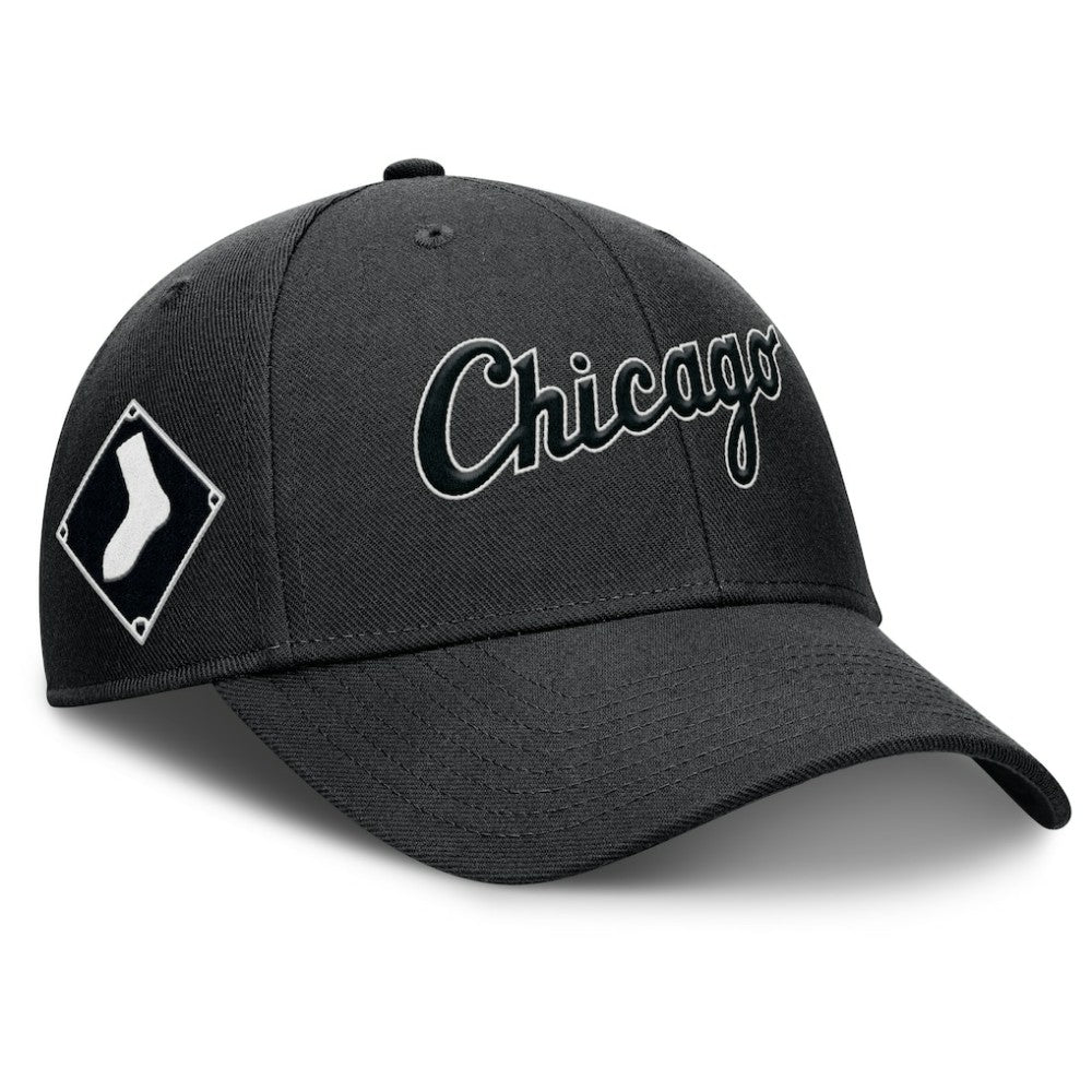 Chicago White Sox Rise Gaberdine Adjustable Hat - Black | Nike