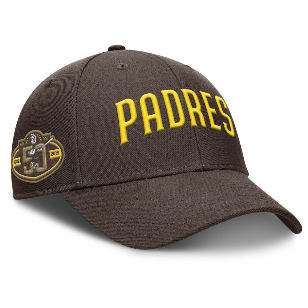 San Diego Padres Rise Gaberdine Adjustable Hat - Brown | Nike