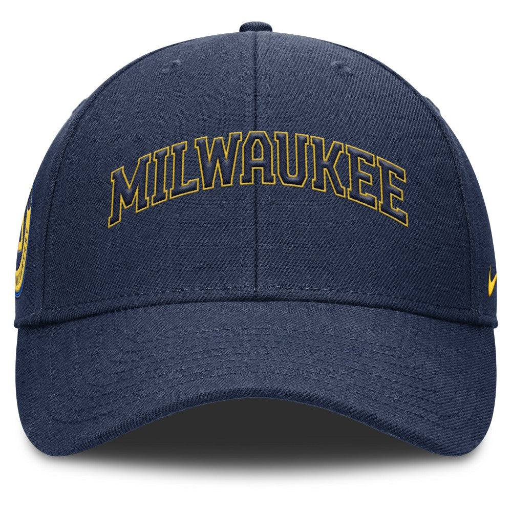 Milwaukee Brewers Rise Gaberdine Adjustable Hat - Navy | Nike