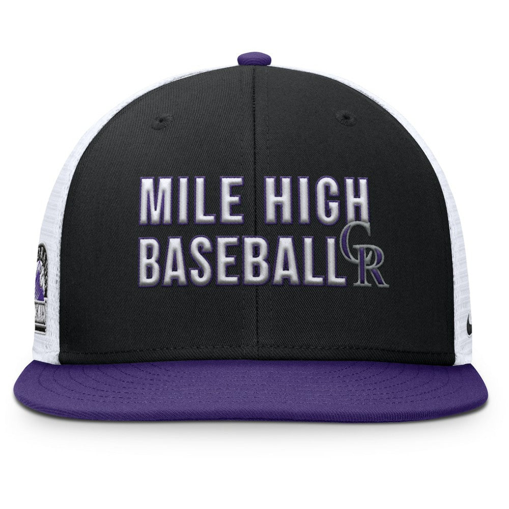 Colorado Rockies Pro Trucker Snapback Hat - Black | Nike