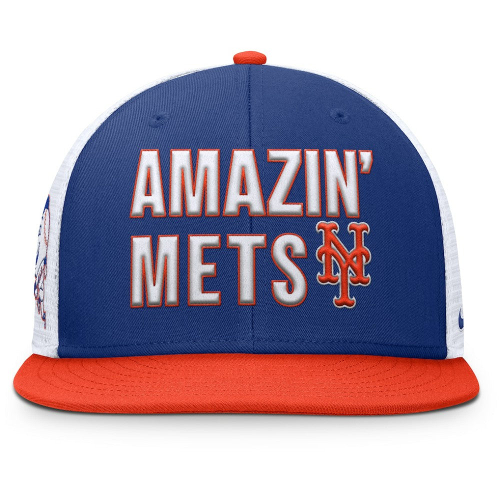 New York Mets Pro Trucker Snapback Hat - Blue | Nike