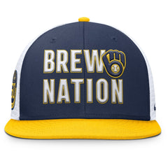 Milwaukee Brewers Pro Trucker Snapback Hat - Navy | Nike