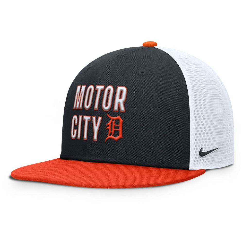 Detroit Tigers Pro Trucker Snapback Hat - Navy | Nike
