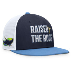 Tampa Bay Rays Pro Performance Trucker Snapback Hat - Navy/Light Blue | Nike