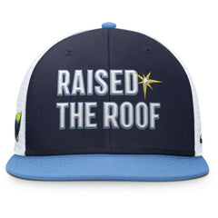 Tampa Bay Rays Pro Performance Trucker Snapback Hat - Navy/Light Blue | Nike