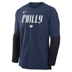 Philadelphia Phillies 2025 City Connect Authentic Collection Player Dri-FIT Lightweight Pullover - Navy | Nike
