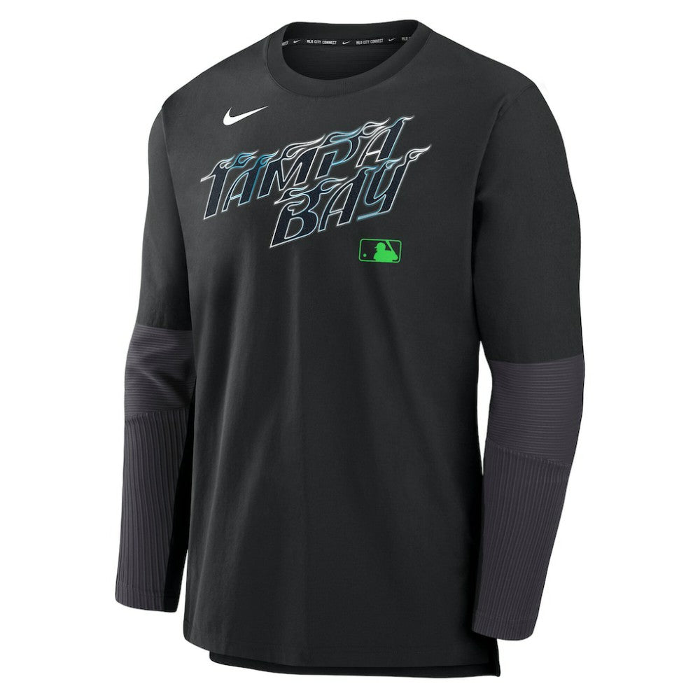 Tampa Bay Rays 2025 City Connect Authentic Collection Player Dri-FIT Lightweight Pullover - Black | Nike