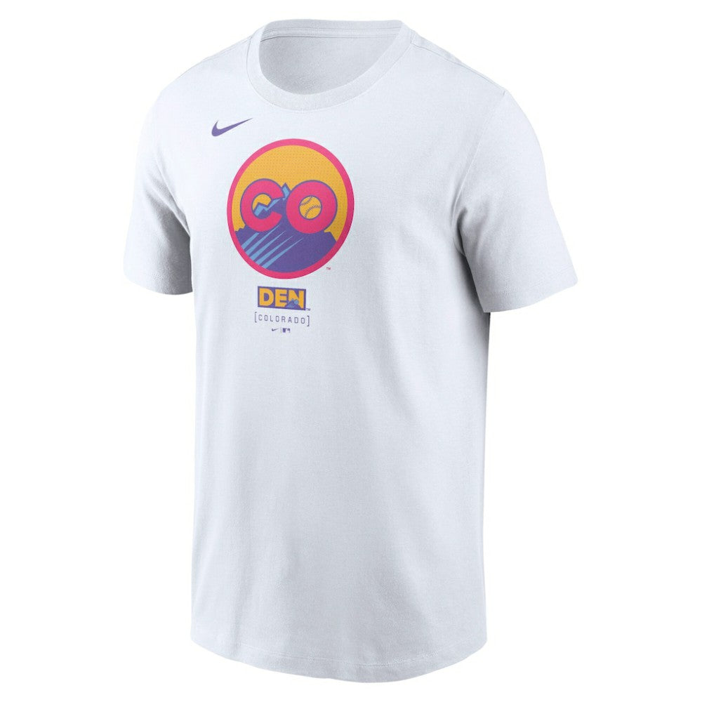 Colorado Rockies 2025 City Connect Logo T-Shirt - White | Nike