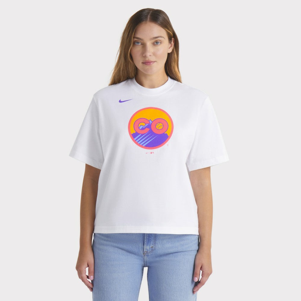 Colorado Rockies 2025 City Connect Logo T-Shirt - White | Nike