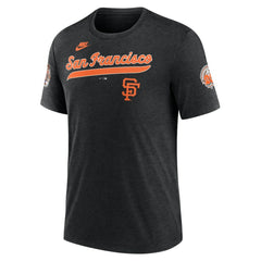 San Francisco Giants Cooperstown Collection Eras Tri-Blend T-Shirt - Heather Black | Nike