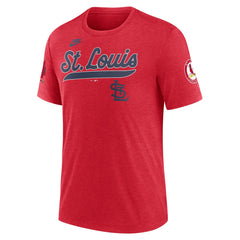 St. Louis Cardinals Cooperstown Collection Eras Tri-Blend T-Shirt - Heather Red | Nike