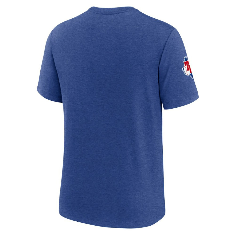 Texas Rangers Cooperstown Collection Eras Tri-Blend T-Shirt - Heather Royal | Nike