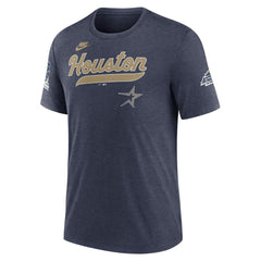 Houston Astros Cooperstown Collection Eras Tri-Blend T-Shirt - Heather Navy | Nike